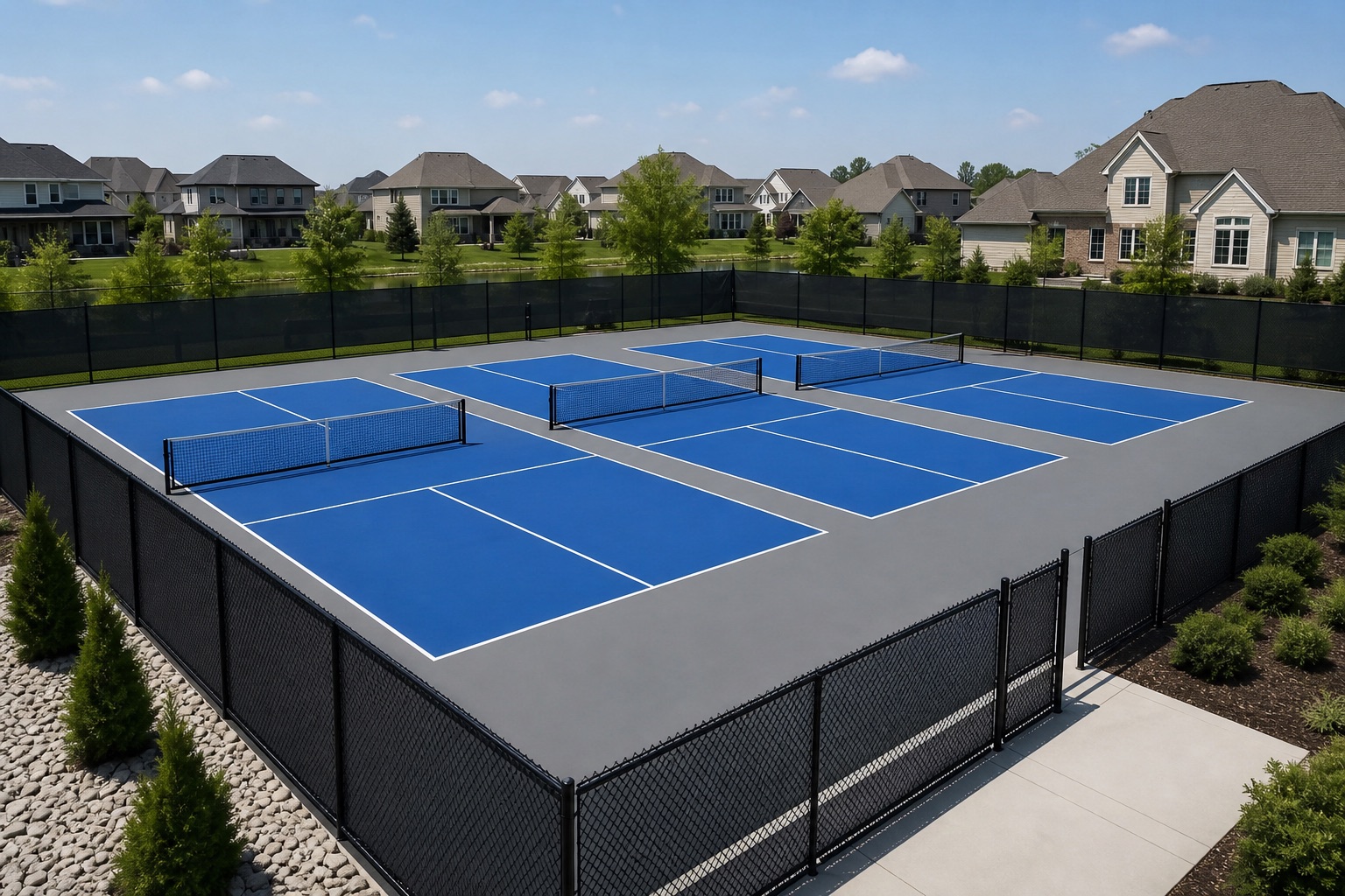 Completed multi-court pickleball facility in Kentucky